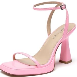 Ankle-Strap Pink Block Heel Sandals - NWT SZ 7